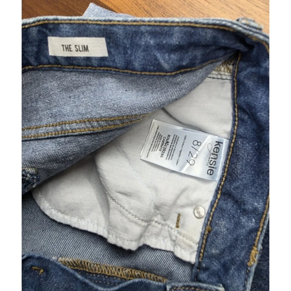 Kensie Distressed True Vintage The Slim Jeans Women's Size 8/29 Blue Denim (108)
